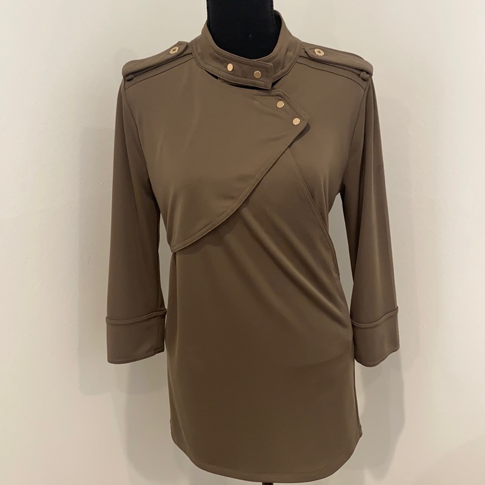 Ann Taylor Brown jersey fabric top
